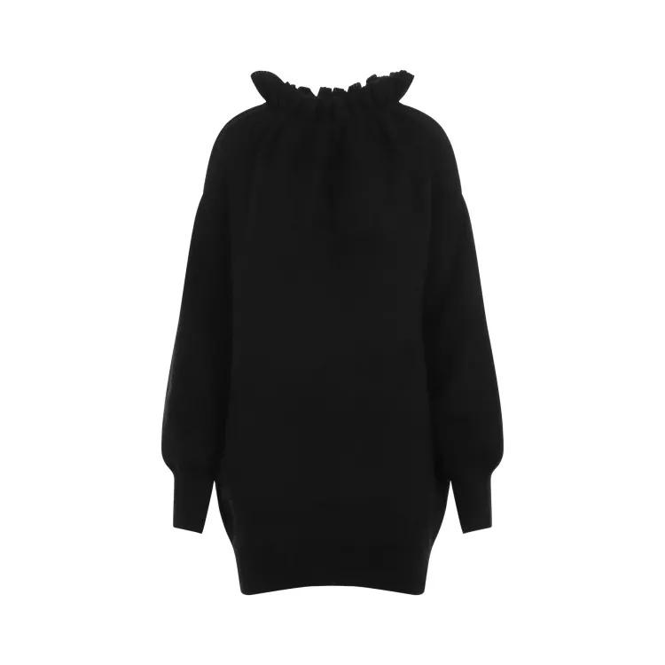 Simone Rocha - Oversized Gathered Pleated Neck Jumper - Größe XS - black