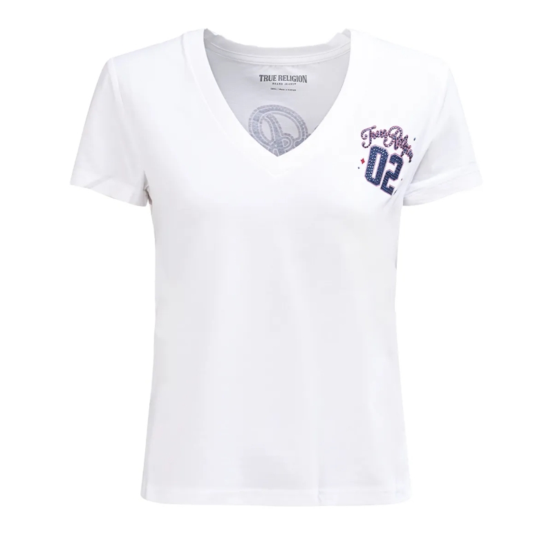 True Religion T-Shirt T-Shirt CRYSTAL weiss