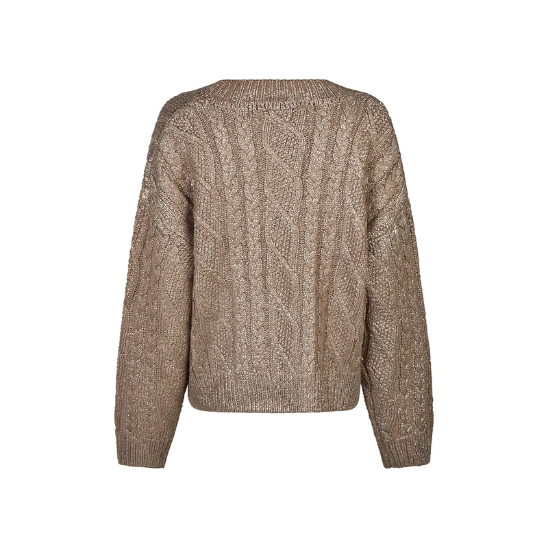 Marc Aurel Pullover Pullover- Folienbeschicktung- Rippenabschlüsse beige(Image 5)
