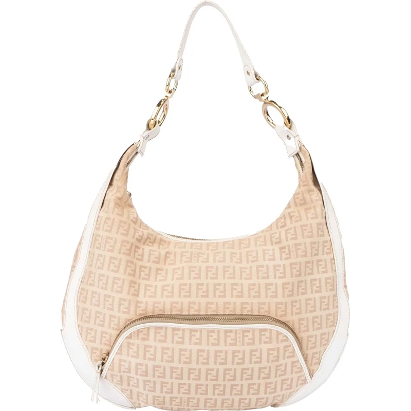 Fendi Schultertasche Fendi FF Monogram Zucca Hobo Bag mehrfarbig