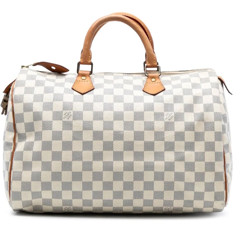 Louis Vuitton Tote Damier Azur Speedy 35 weiß