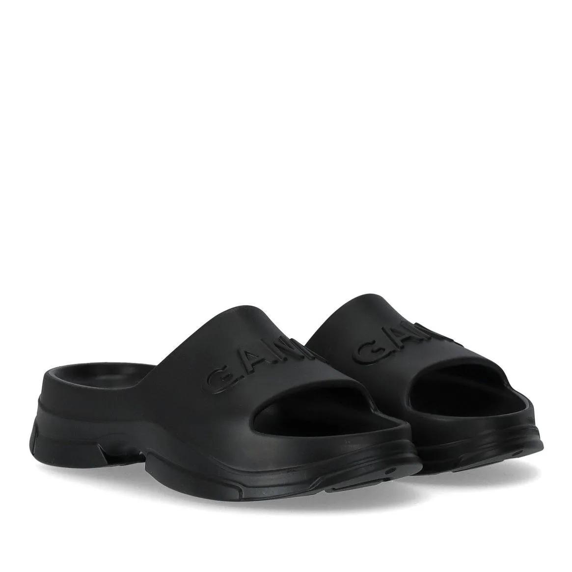 GANNI Sandalen & Sandaletten - GANNI SCHWARZES SLIDE - Gr. 36 (EU) - in Schwarz - für Damen