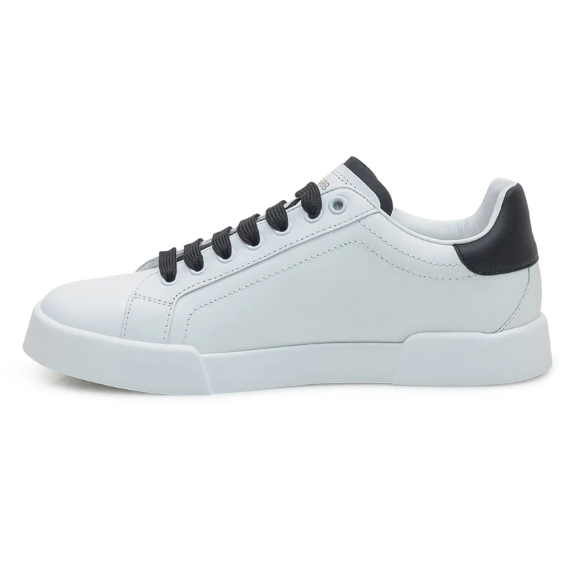 Dolce&Gabbana Low-Top-Sneaker Portofino Light Leather Sneakers With Dg Logo White(Image 12)