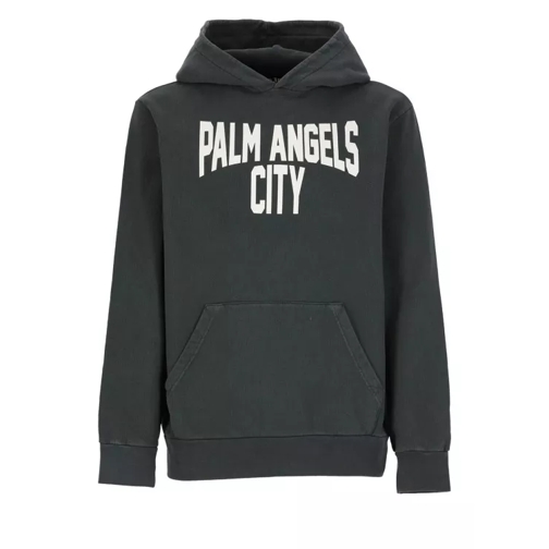 Palm Angels Hoodie With Logo Grey 