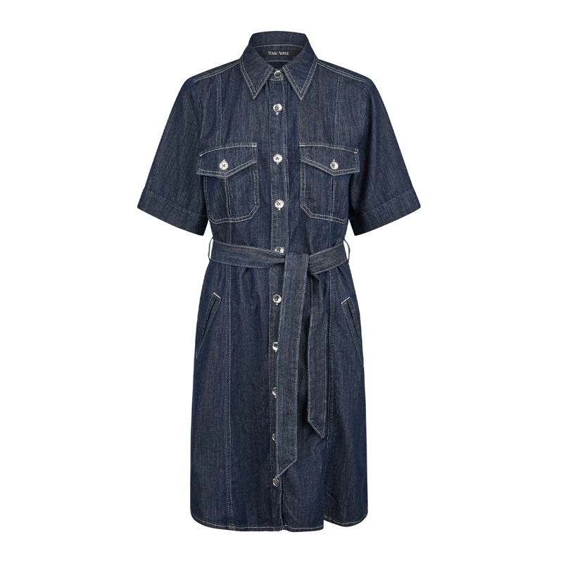 Marc Aurel Midikleid Jeanskleid blau