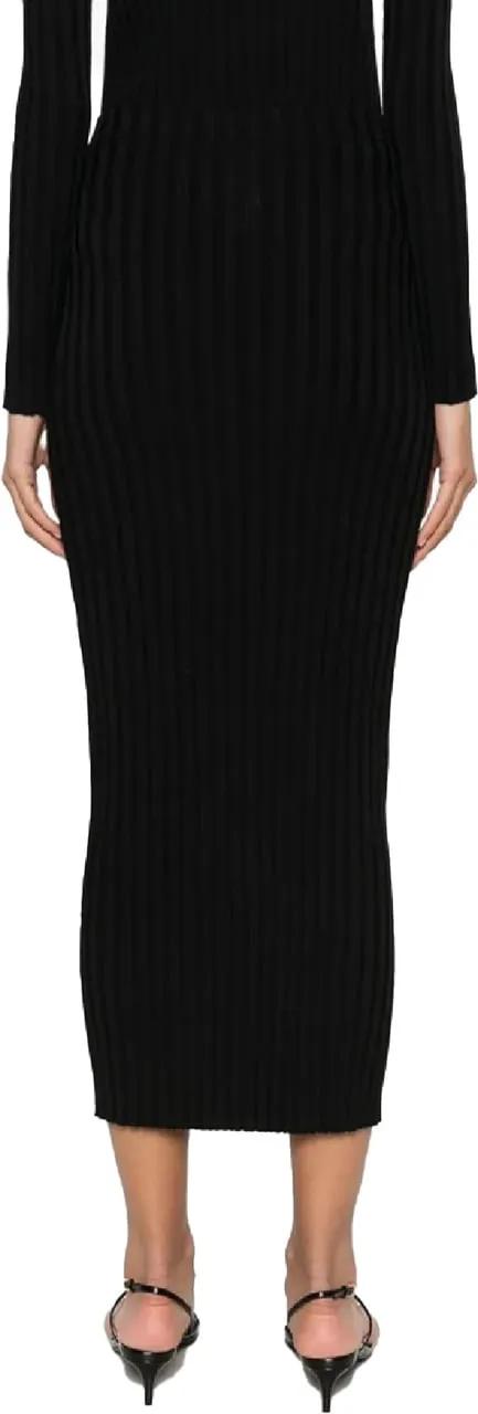 Fabiana Filippi Knee-Length Ribbed Skirt With Textured