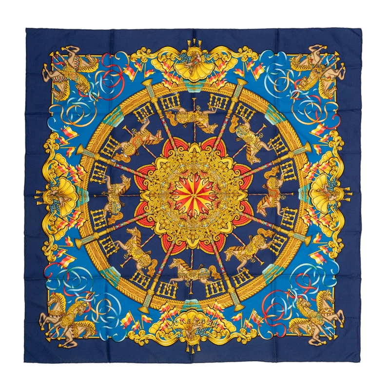 Hermès Halstuch Scarf marineblau