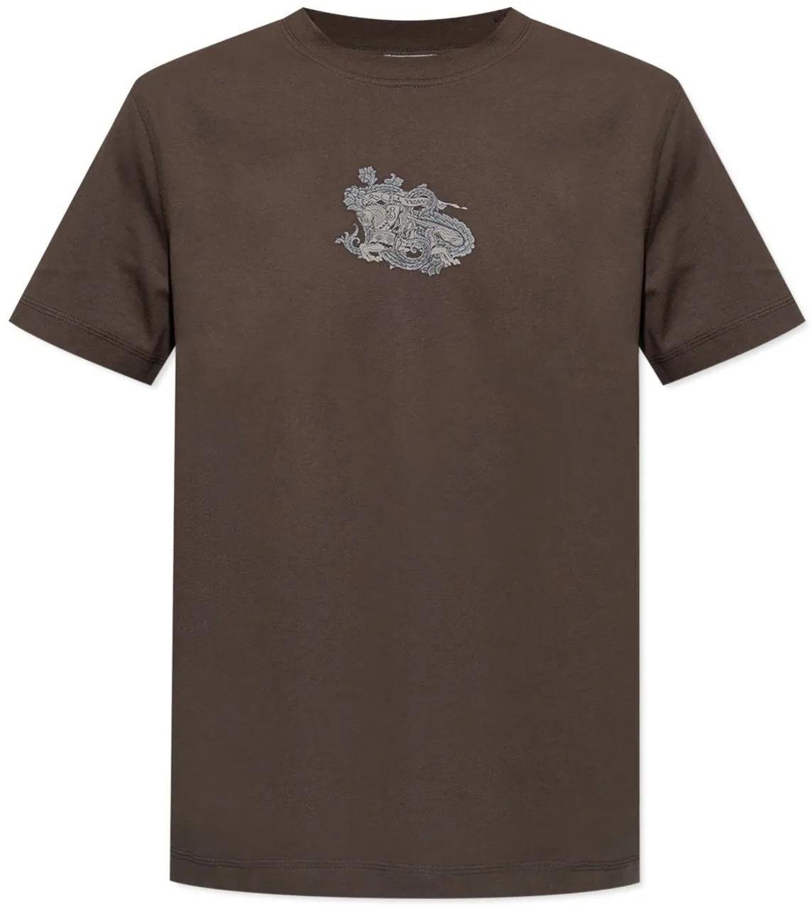 Thumbnail - Burberry - Burberry Cotton Logo T-Shirt - Größe M - braun