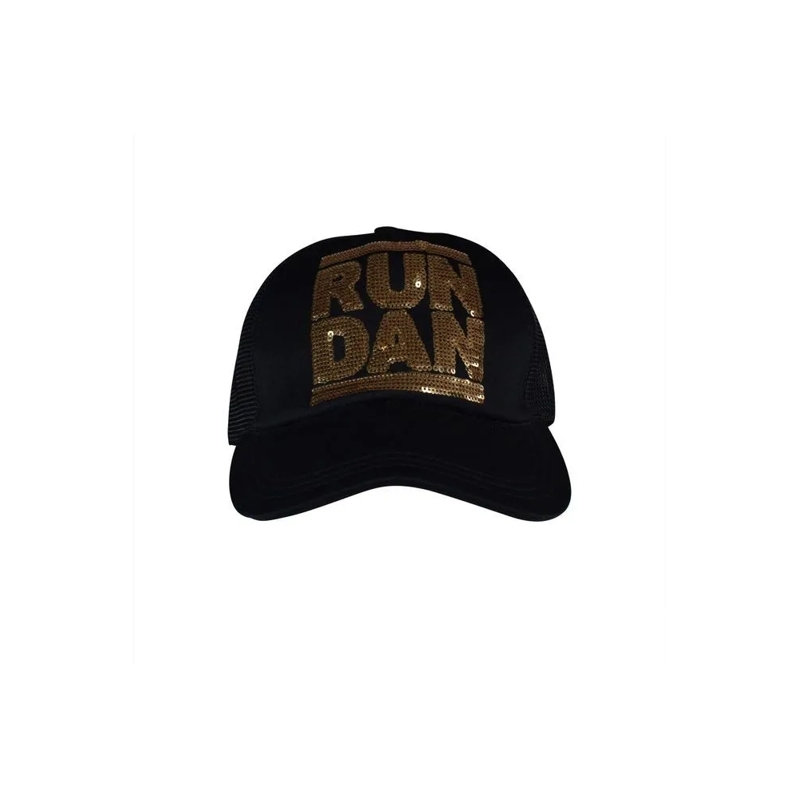 Dsquared2 Hut Cotton And Mesh Black Cap Black