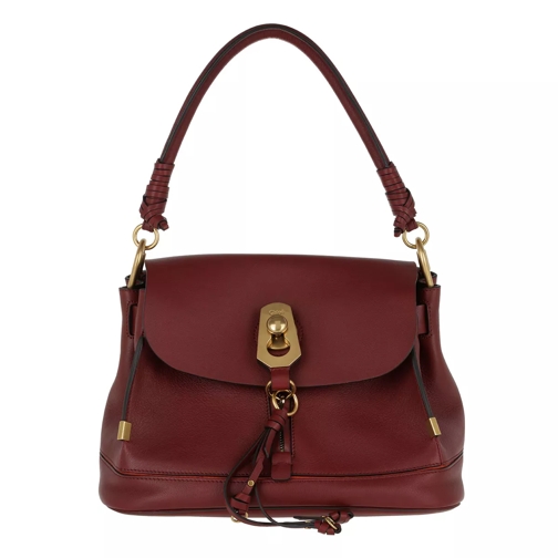 Chloé Owen Bag With Flap Smooth Suede Sienna Red Borsa a tracolla