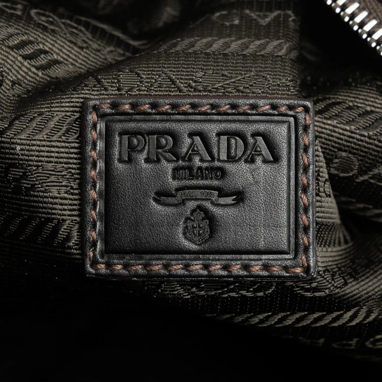 Thumbnail - Prada Kosmetiktaschen - Canapa Logo Canvas Pouch - Gr. unisize - in Braun - für Damen