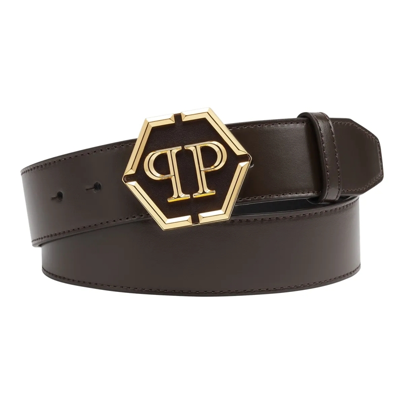 Philipp Plein Gürtel Gürtel Hexagon braun