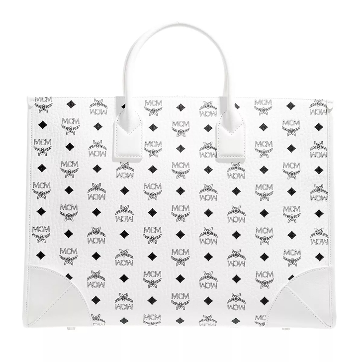 Mcm black and white tote sale