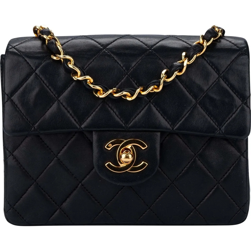 Chanel Sac à bandoulière Chanel Quilted Lambskin 24K Gold Mini Single Flap  mehrfarbig