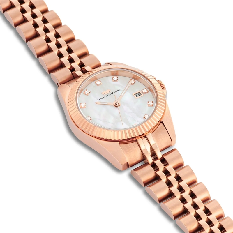 Rhodenwald & Söhne Automatikuhr Damen Armbanduhr Cassina Edelstahl rosegold(Image 6)