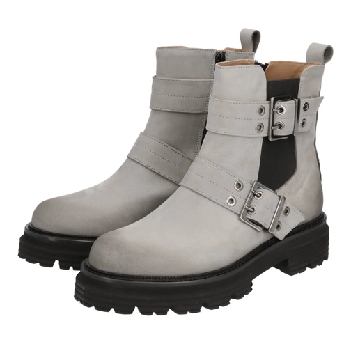 Thea Mika Stiefel Biker Boots hell-grau