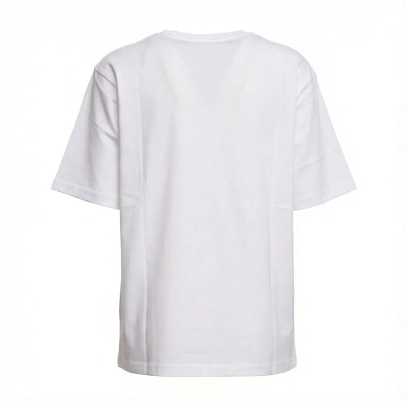 Sportmax T-shirt Crewneck T-Shirt With Chest Print White(Image 4)
