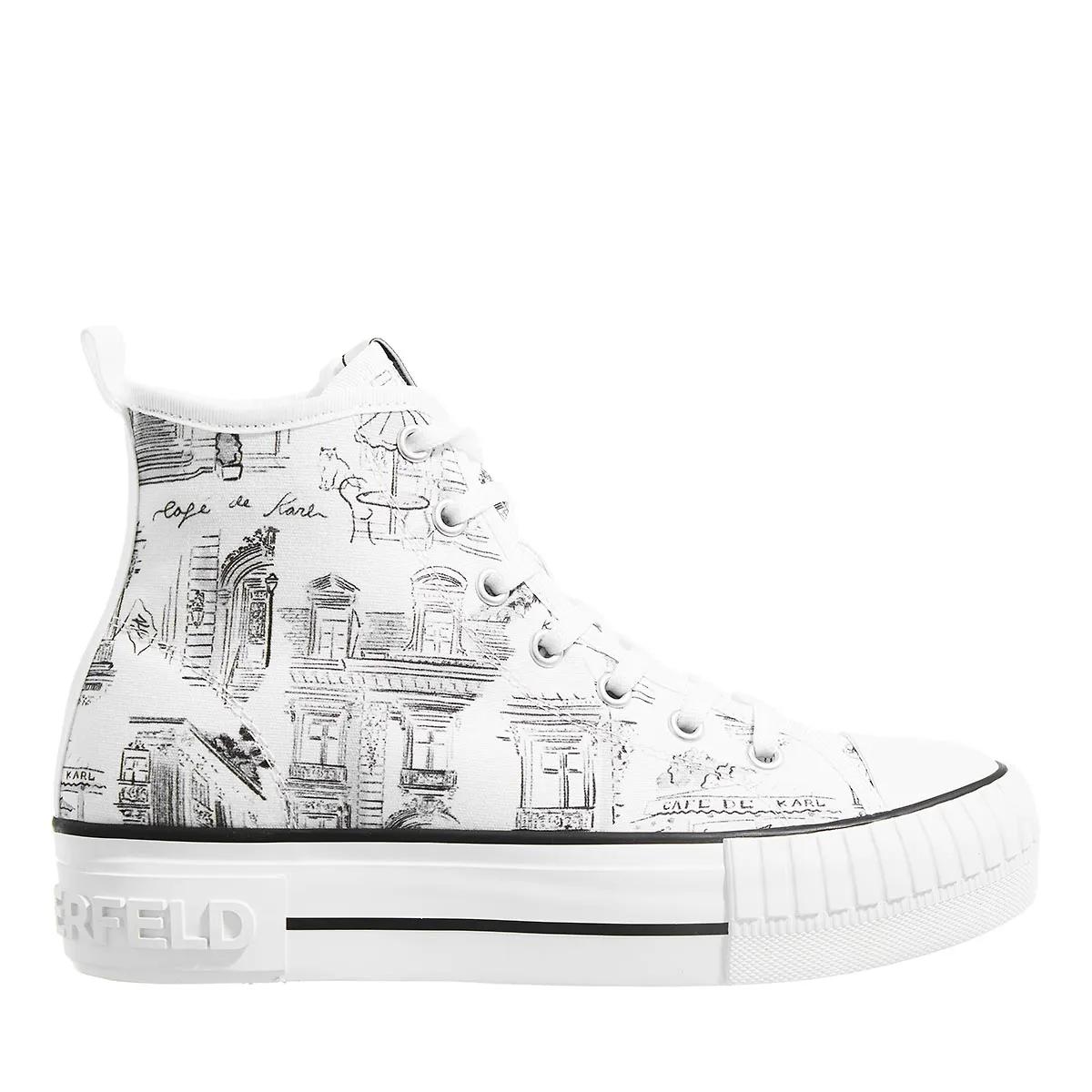 Karl Lagerfeld Low-Top Sneaker - Kampus Max Jorge Parra Print Hi - Gr. 40 (EU) - in Weiß - für Damen - aus Synthetisches Material & Synthetisches 
