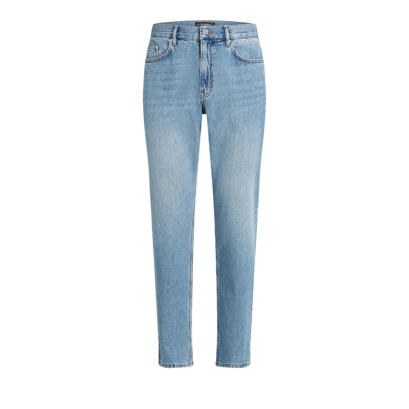 Karl Lagerfeld Jeans mit geradem Bein SCHMAL ZULAUFENDE JEANS MIT KARL-LOGO blau