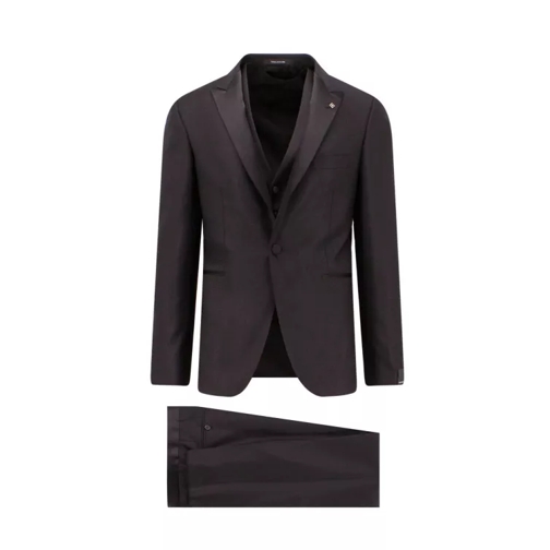 Tagliatore Virgin Wool And Silk Tuxedo With Vest Blue Combinazioni di abiti