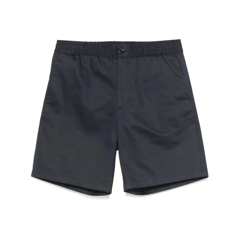 AMI Paris Korte broek Classic Blue Cotton Chino Shorts Blue