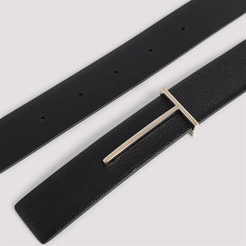 Tom Ford Gürtel Textured Goat Leather Belt Black