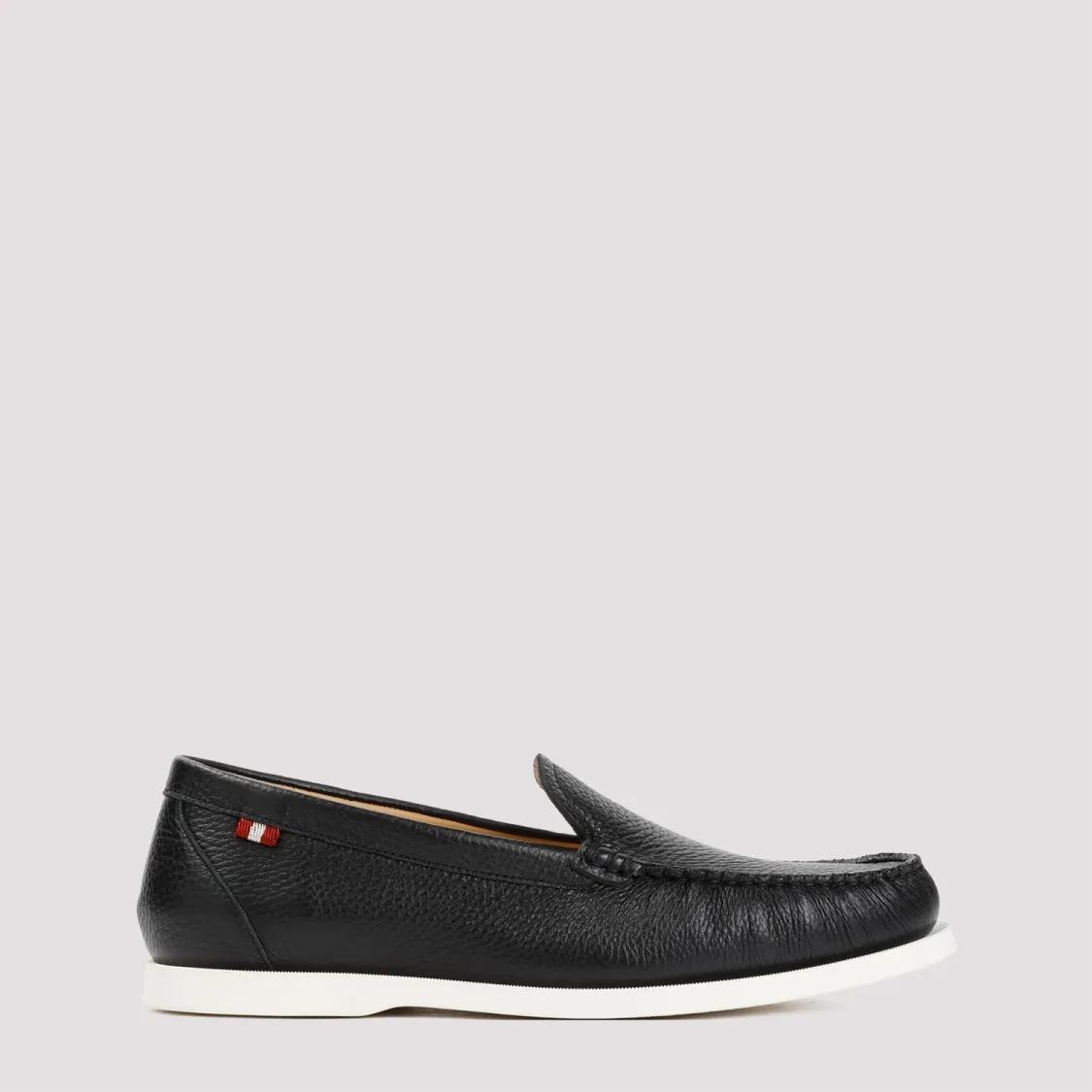 Thumbnail - Bally Loafer - Black Grained Deer Leather Nadim Mocassin - Gr. 41 (EU) - in Schwarz - für Damen