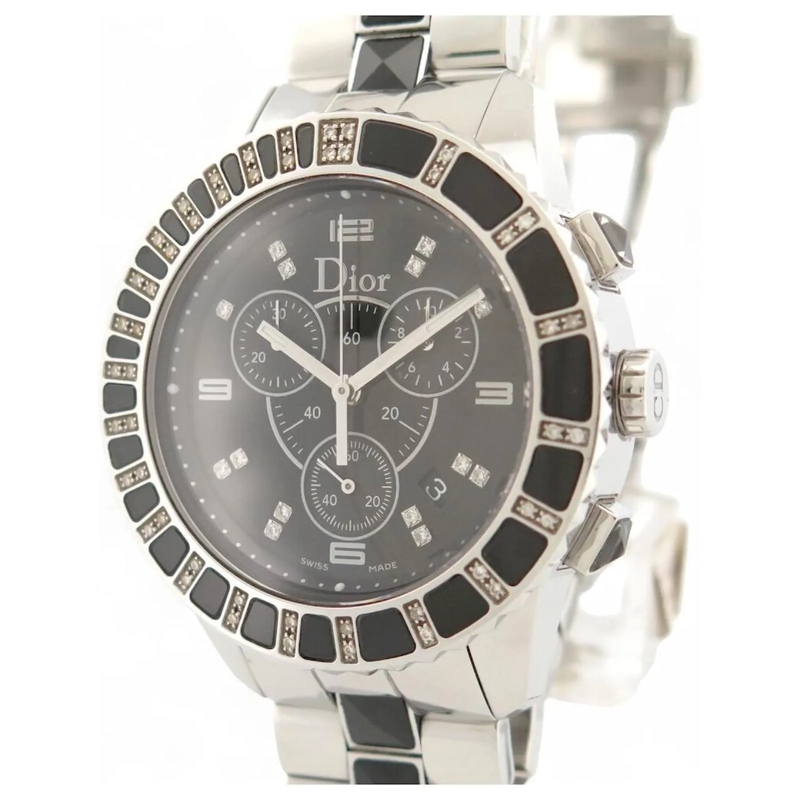 Christian Dior Automatikuhr UHR CHRISTIAN DIOR KRISTALL CD11431E-Y 39 MM DIAMA silber