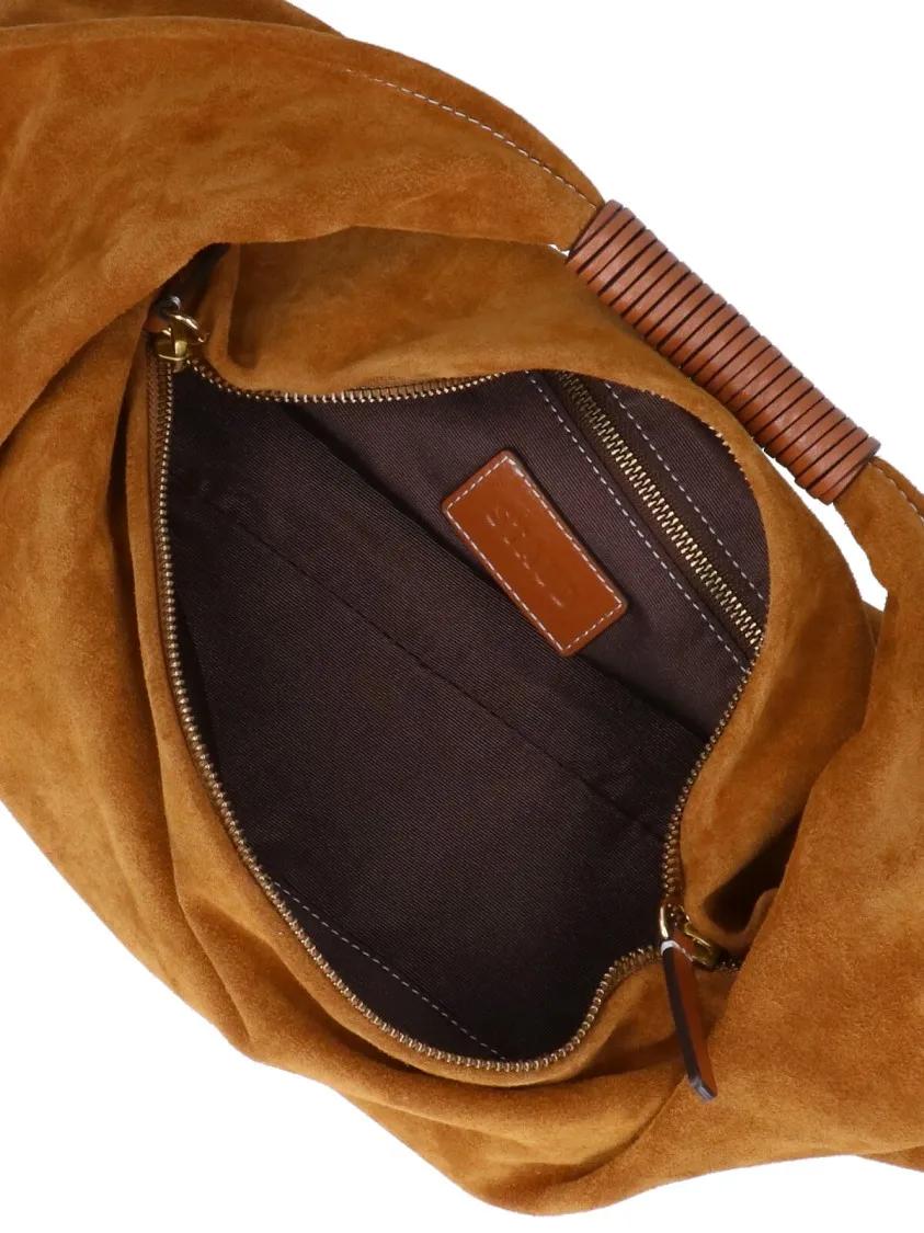 Staud Crossbody bags Suede Finish Sculptural Bag in bruin