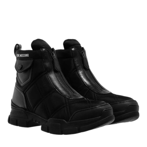 Love Moschino Sneakerd.Trek45 Vitello+Nylon Nero Ankle Boot