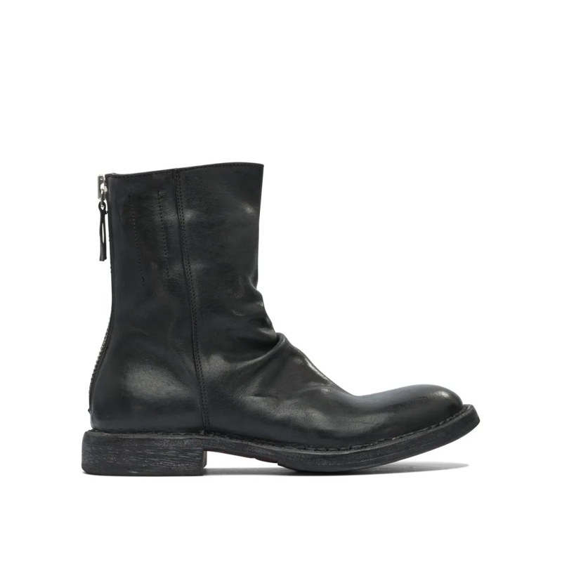 Moma Stiefel "Minsk" Zippered Ankle Boots Black