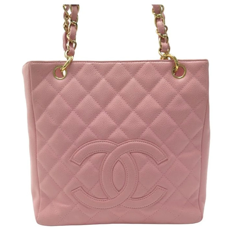 Chanel Schultertasche CHANEL SHOPPING TOTE HANDTASCHE AUS ROSA KAVIARLED pink