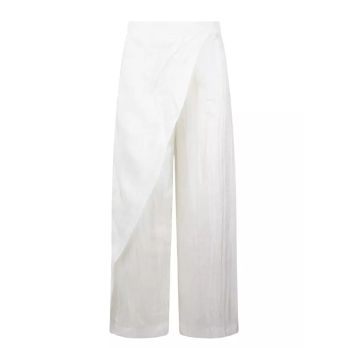 The Rose Ibiza Wrap Silk Trousers White 