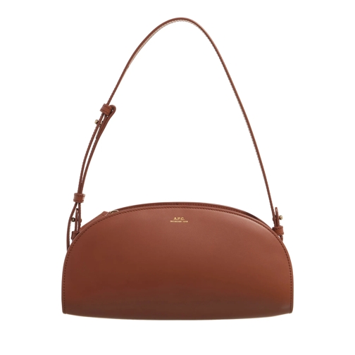 A.P.C. Shoulder Bag Sac Demi-Lune Baguette Hazelnut