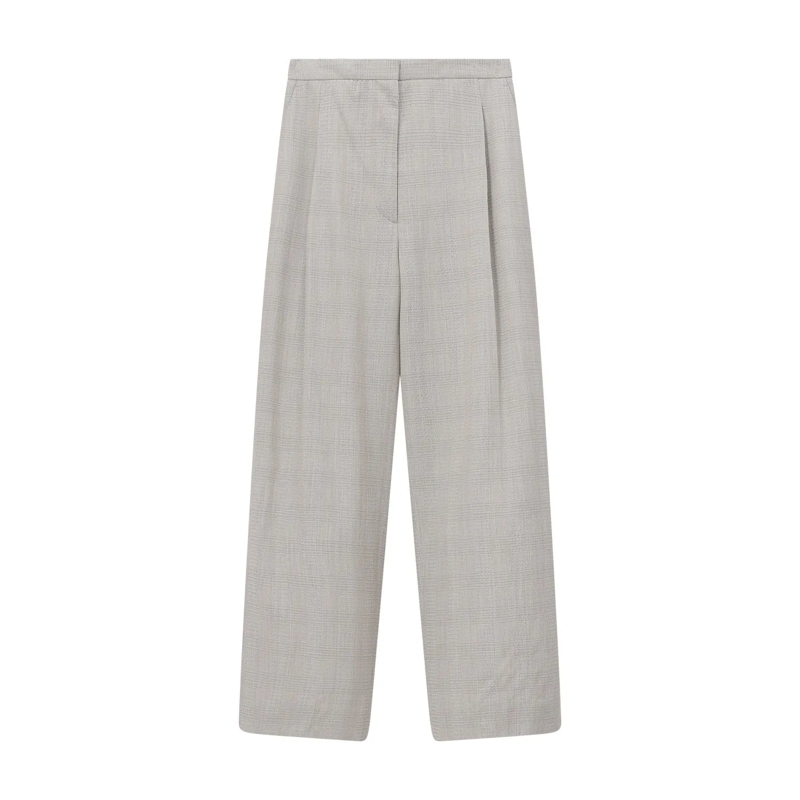 Lardini  Weite Stoffhose aus Schurwollmix grau