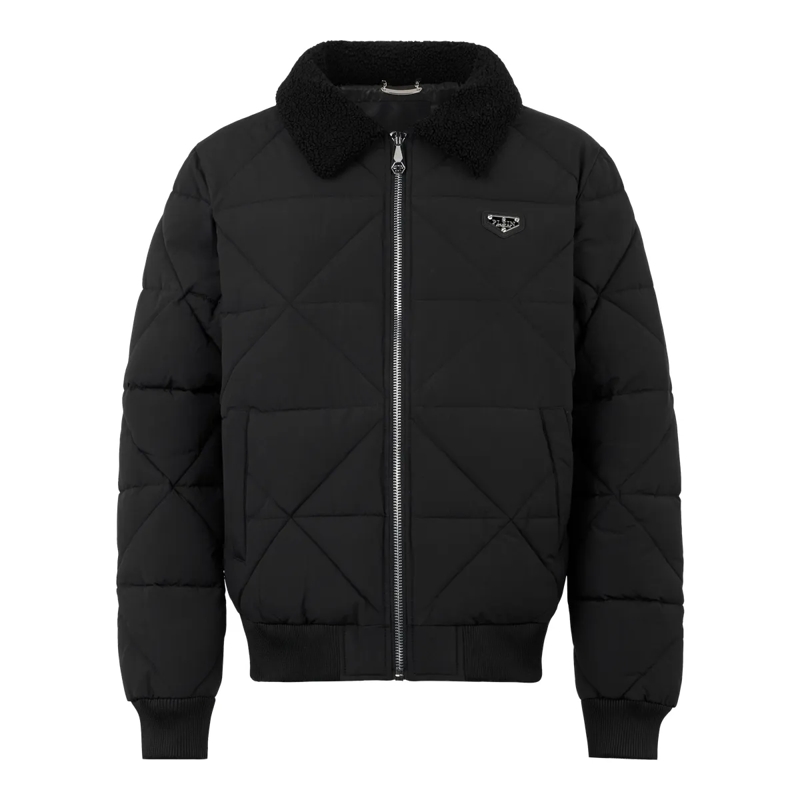 Philipp Plein Daunenjacke Nylon Down Jacket schwarz