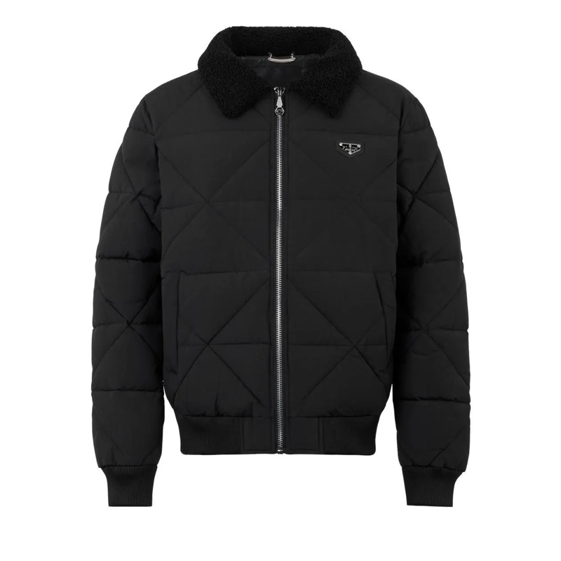 Philipp Plein Übergangsjacke Nylon Jacke schwarz
