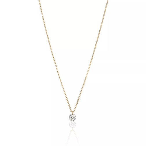 Leaf Necklace Pure Diamant 18K Gold Collier moyen