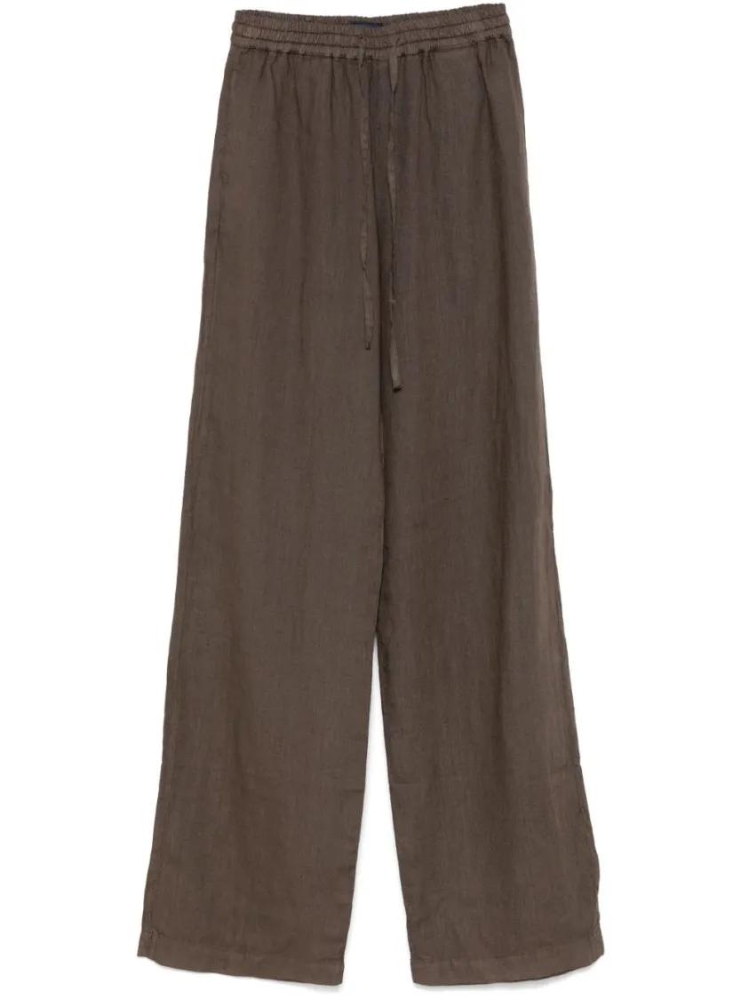 Thumbnail - Fay - Wide-Leg Jeans In Chocolate Brown With Elasticated - Größe 28 - braun
