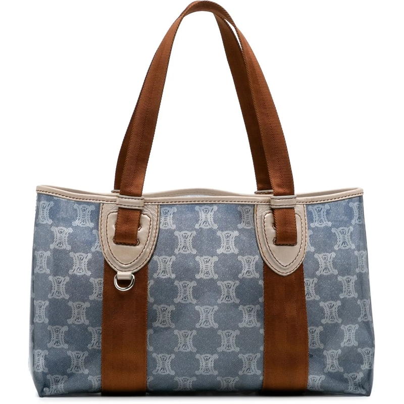Celine Shopper Macadam PVC Tote blau
