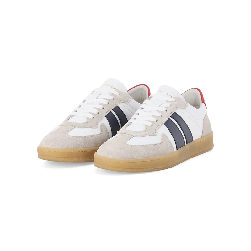 National Standard Schnürschuhe Sneaker aus Leder beige