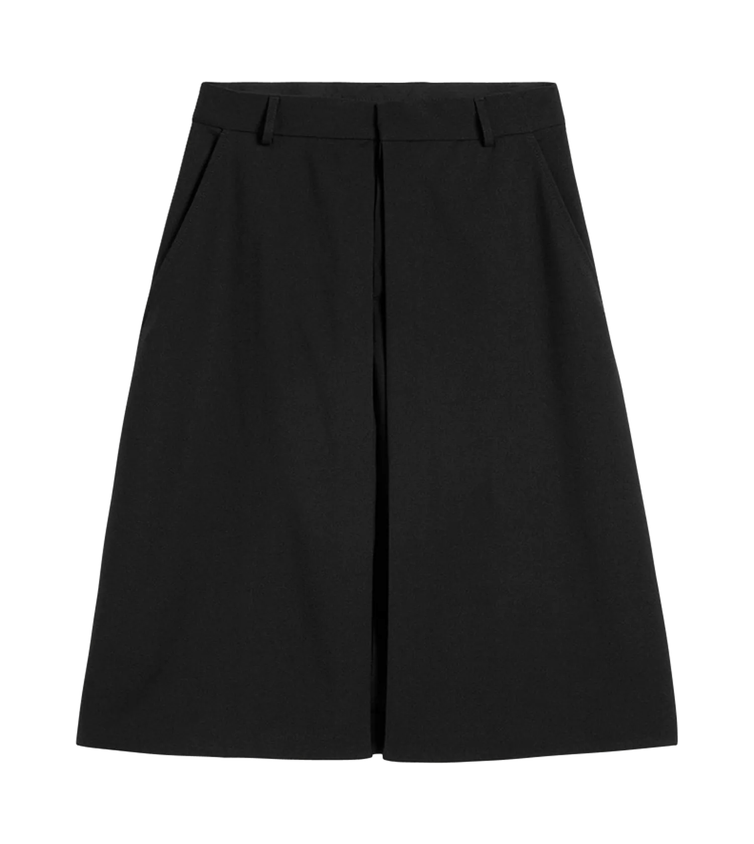 AMI Paris - Shorts mit fließenden Einsätzen aus weicher Woll - Größe 44 - schwarz