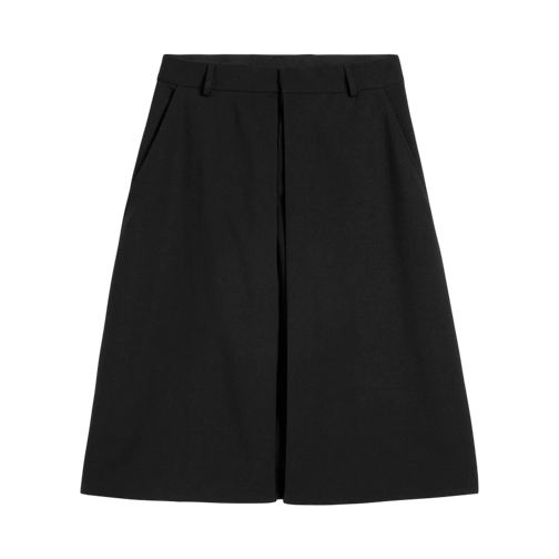 AMI Paris Short décontracté Shorts mit fließenden Einsätzen aus weicher Wollga 001 BLACK