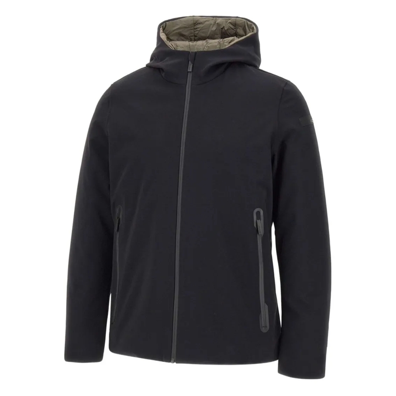 Rrd  Boxy Black Jacket With Hood And Contrasting Inner  Black