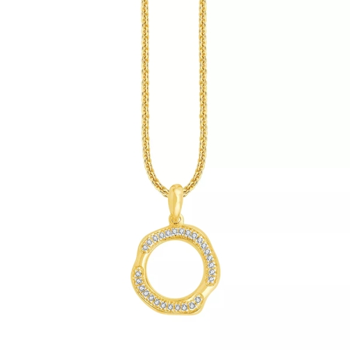 Pukka Berlin Nimbus Round Pendant with Chain Yellow Gold Collier moyen