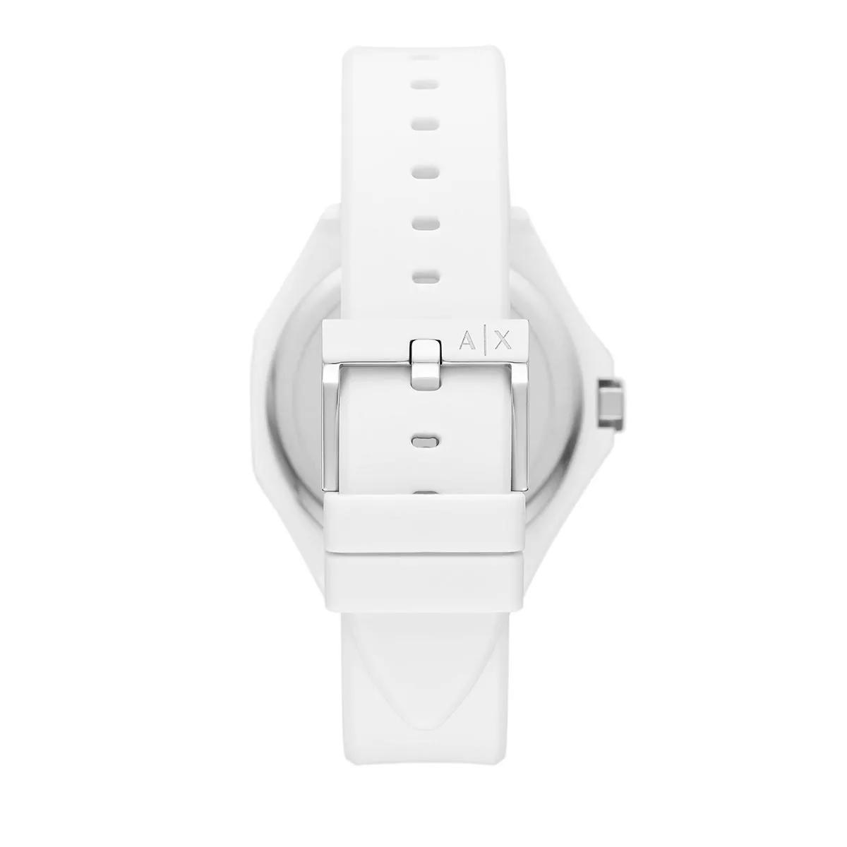 Armani Exchange Armani Exchange Three-Hand Silicone Watch White