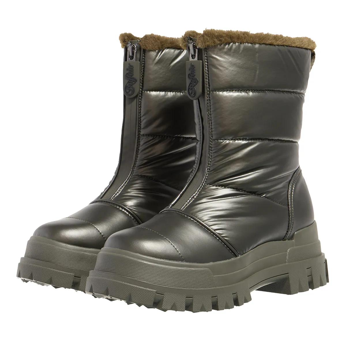 Buffalo Boots & Stiefeletten - Aspha Quilt Zip - Gr. 36 (EU) - in Grün - für Damen