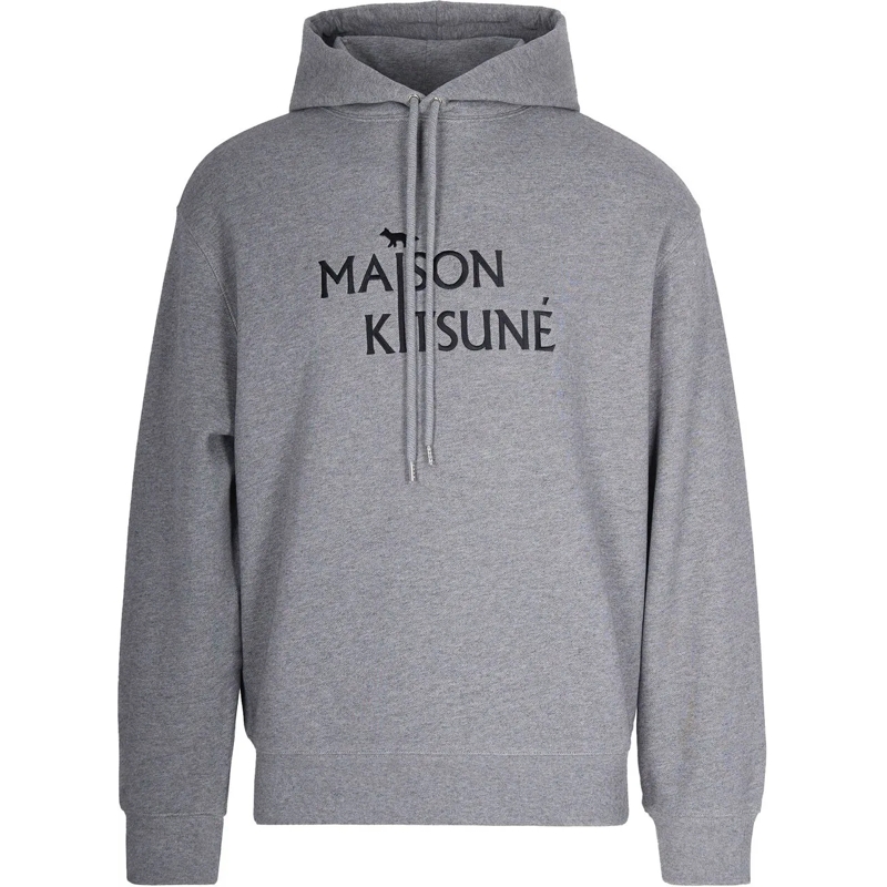 Maison Kitsune  Relaxed Fit Grey Hooded Sweatshirt Grey