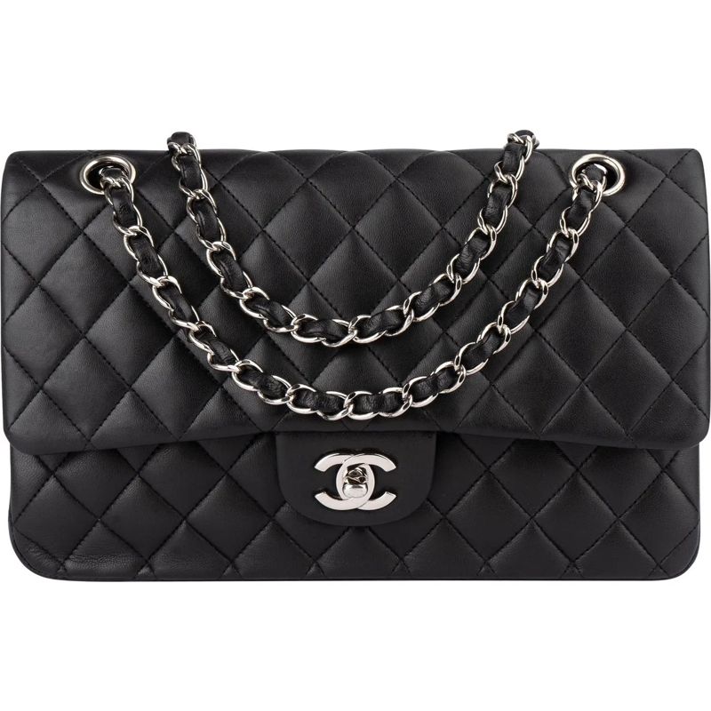 Chanel Tote Chanel Quilted Lambskin Medium Double Flap Crossbo schwarz