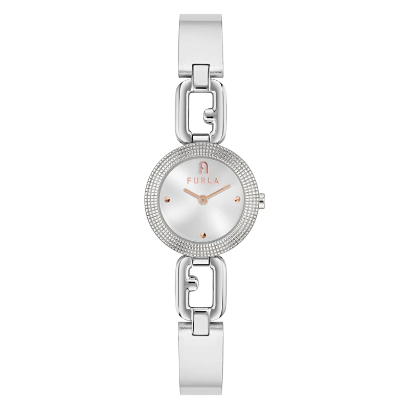 Furla Quarzuhr Quarz-Analoguhr Furla Arco Chain weiss